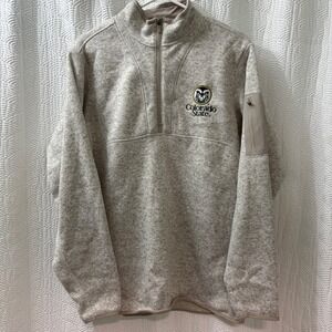 NWOT Antigua Mens L Colorado State Rams‎ Quarter Zip Fleece Pullover Shirt